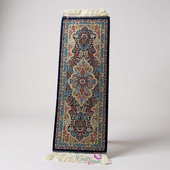 Lifestyle presentation showing the 90x30 cm fine silk runner styled elegantly across a contemporary wooden console table or laid as an accent rug in a narrow entryway.