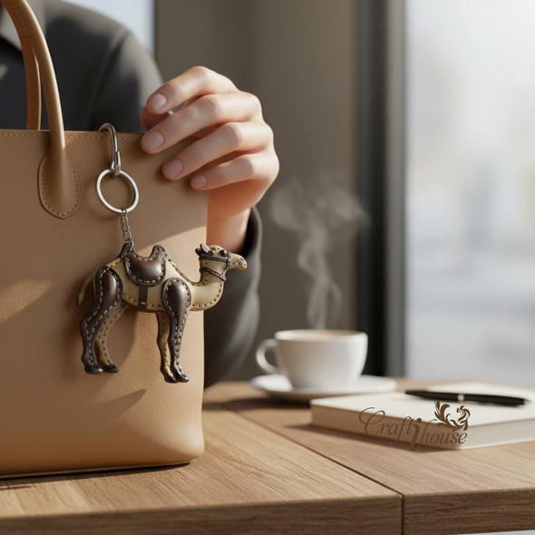 camel-leather-keychain-craftihouse camel-leather-keychain-craftihouse