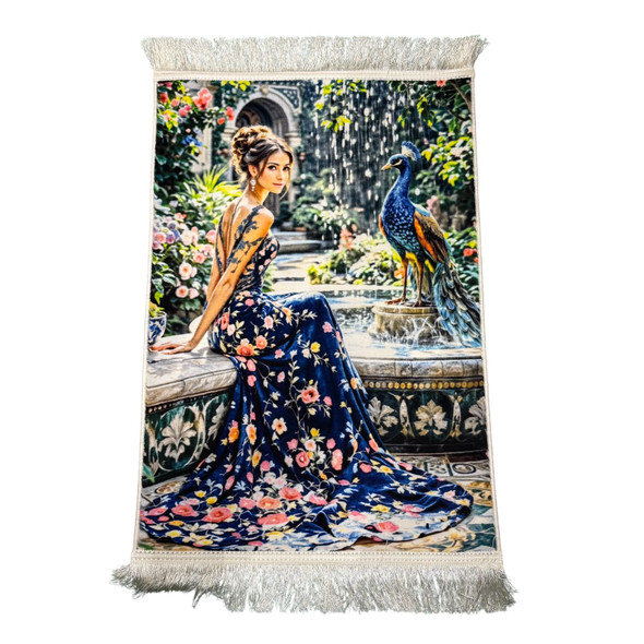 lady-peacock-fountain-wall-decor