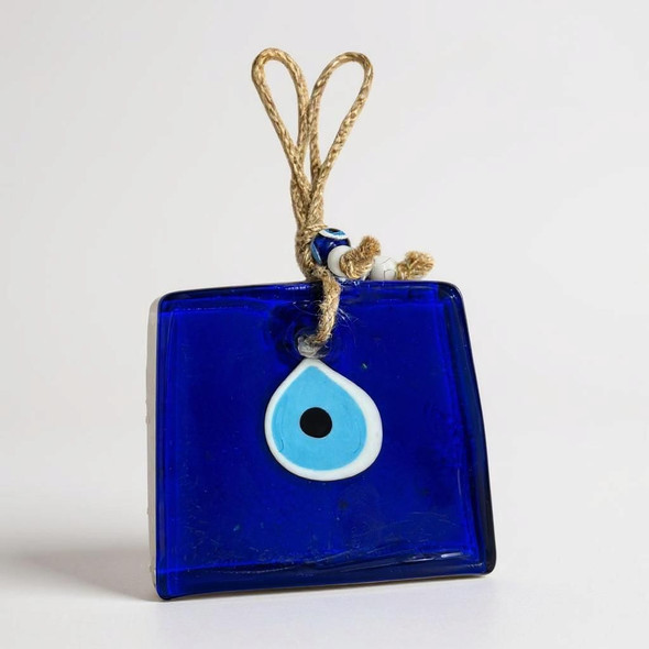 Square Evil Eye Wall Hanging | Authentic Turkish Protection Charm | Spiritual Gift - Luxury Handcrafted Art Craftihouse Dubai