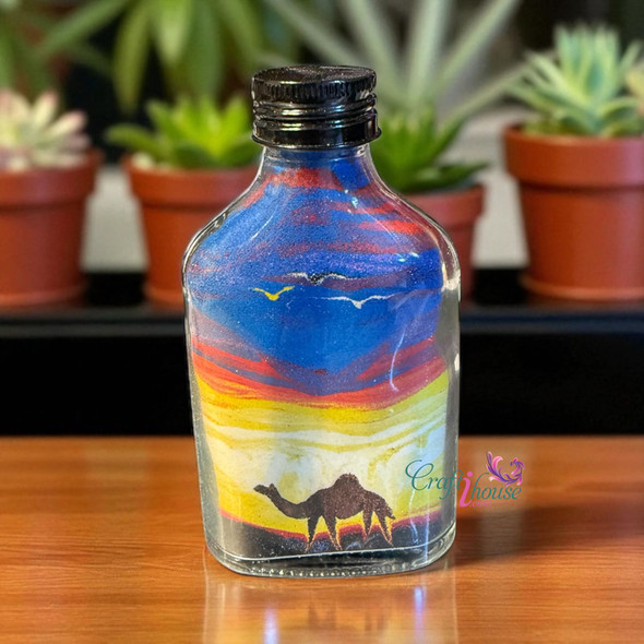 Romantic Sand Art Bottle | Sophisticated Boutique Accessory | Crafted In Dubai - Luxury Handcrafted Art Craftihouse Dubai