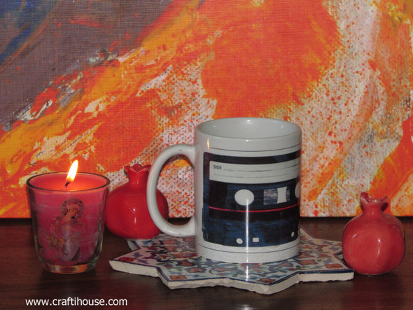 Calligraphy Ceramic Coffee Mug | Handcrafted Arabic Script Art - Luxury Handcrafted Art Craftihouse Dubai