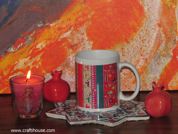 Luxury .. Kilim Pattern Mug | Traditional Geometric Heritage Premium Design Showcase