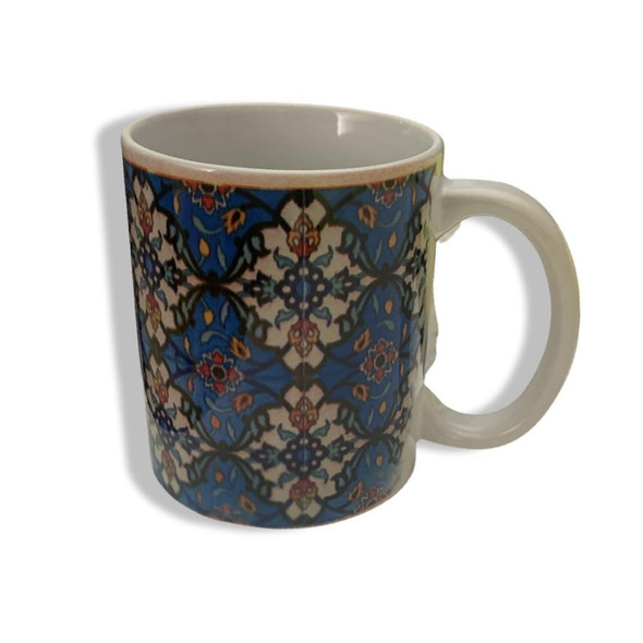 Handcrafted Handmade Eslimi Pattern Mug | Traditional Floral Arabesque Art Lifestyle Visual