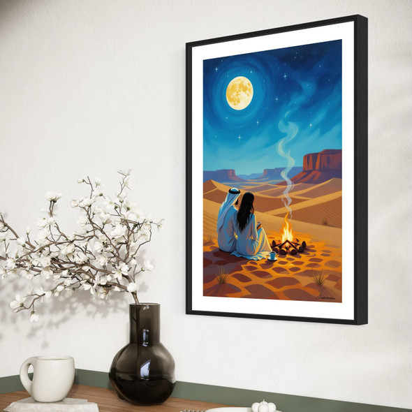 Desert Romance Arabian Night Couple | Artisan Home Decor Souvenir - Luxury Handcrafted Art Craftihouse Dubai