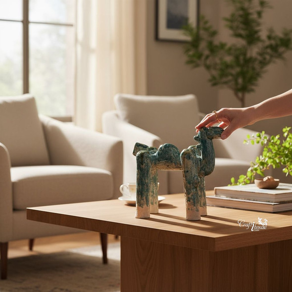 Contemporary ceramic art camel