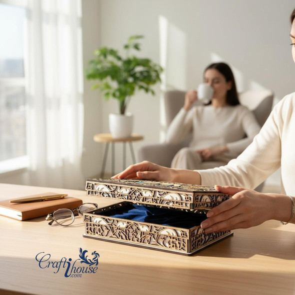 Abu Dhabi Corporate Box Wooden Carving | Premium Handcrafted Gift & Cultural Souvenir - Luxury Handcrafted Art Craftihouse Dubai