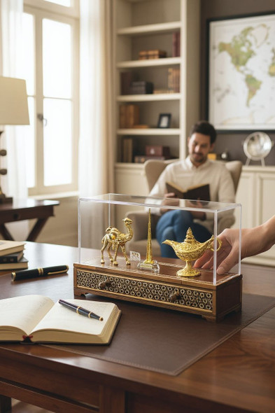 Premium Luxury Khatamkari Wooden Display Box With Handcrafted Craftsmanship