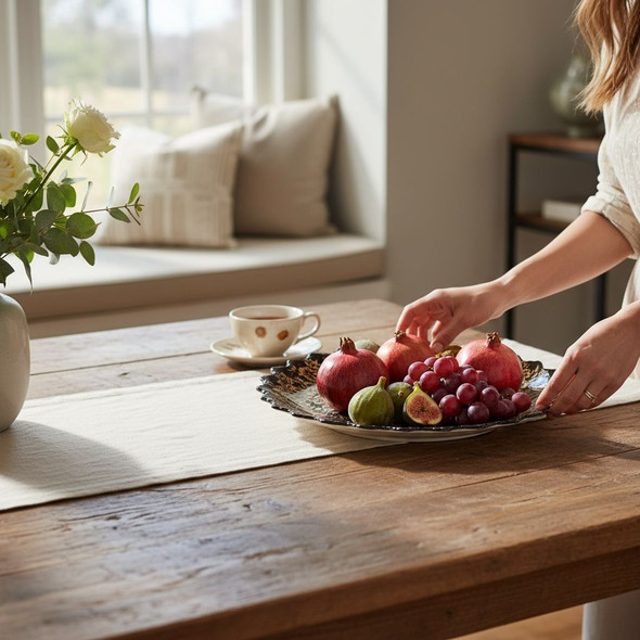 floral bird pattern plat