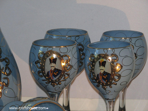 Luxury Artisan Qajar Style decorative Wine Premium Design Showcase