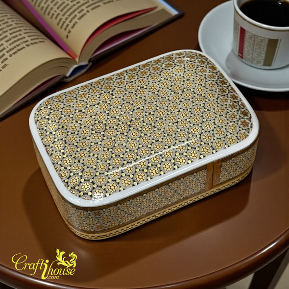 Exclusive Premium Khatam Kari Sliding Ring Box 11X8 Cm Heritage Collection View