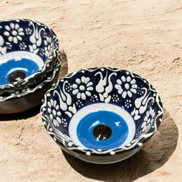 Exclusive Hand Painted Turkish Ceramic Bowl 8 cm Heritage Collection View