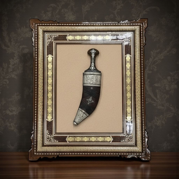 Artisan Luxury Khatamkari Khanjar Frame Inlaid Luxury Showcase - Dubai