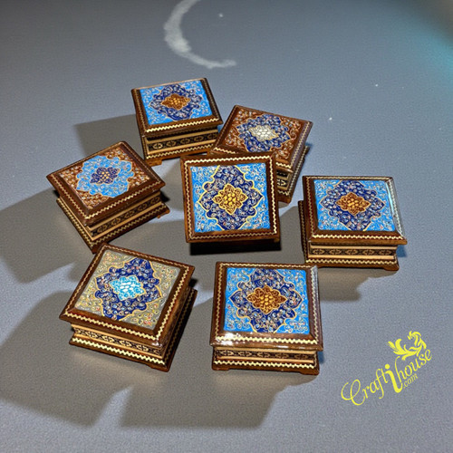 Exclusive Hand-Painted Khatamkari Mini Jewelry Box Heritage Collection View