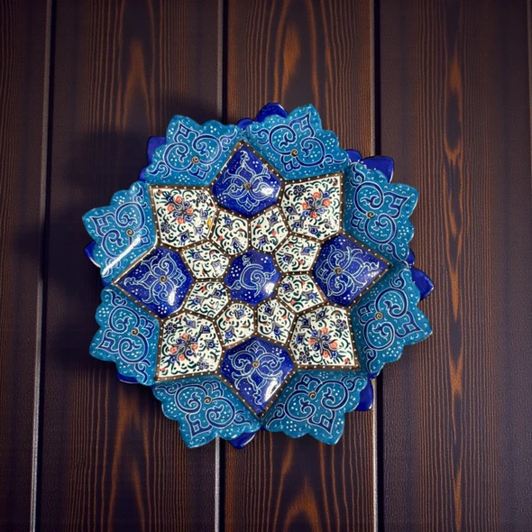 Luxury Hand Painted Minakari Enamel Artisan Detail Shot