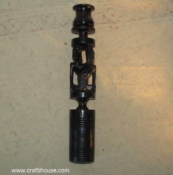 Exclusive Candlestick African Tribal Woman Hand | Unique Handcrafted African Statuette Fine Craftsmanship Detail