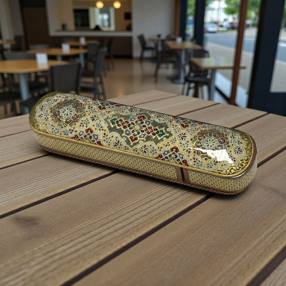 Artisan Premium Wooden Khatamkari Sliding Pen & Jewelry Box Luxury Showcase - Dubai