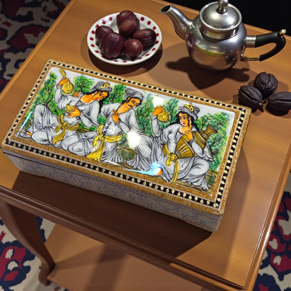 Thoughtful artistic gift for mom or teacher, wooden box with velvet lining