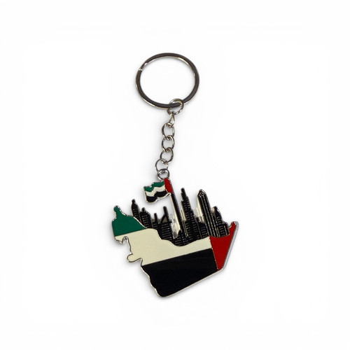Luxury Flag Metal Keychain Durable Artisan Detail Shot