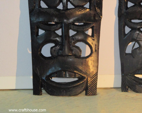 Exclusive Hand Carved Pair Of Ebony | Authentic African Folk Art Bust Fine Craftsmanship Detail