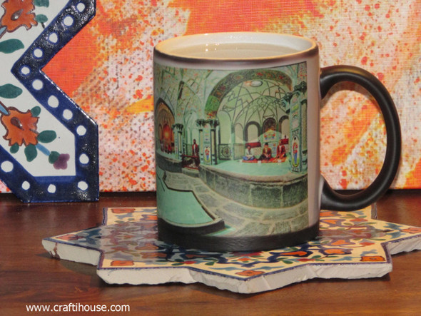 Handcrafted Arak "season Bathroom" Magic Luxury Ceramic Mug | Premium Handcrafted Gift Lifestyle Visual