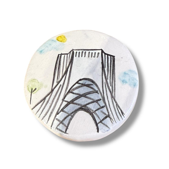 5.5 Cm Azadi Tower Ceramic Premium Memento High-end | High-end Boutique Fridge Magnet | Traditional  - Luxury Handcrafted Art Craftihouse Dubai