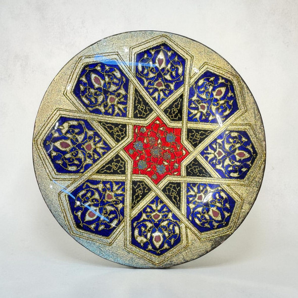 Hand-painted Glass Hanging Plate The | Decorative Glass Heritage Accent - Luxury Handcrafted Art Craftihouse Dubai