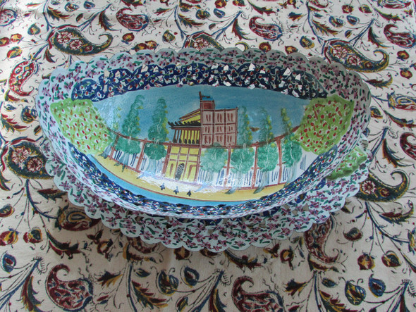 From the Prestige series: A handmade Meenakari copper dish and bowl set for the highest tier of unique luxury home gifting and cultural decor.