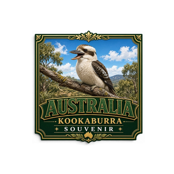 An exclusive Craftihouse printed aluminium fridge magnet, designed to bring iconic wildlife character and Australian heritage to metallic surfaces.