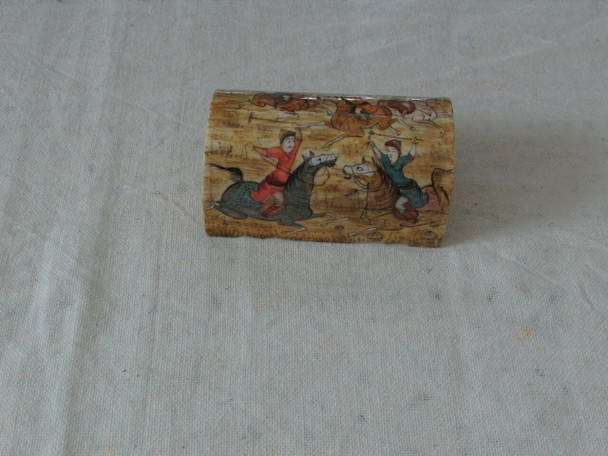 Exclusive miniature box , Hand Painted Camel Bone Box.. Fine Craftsmanship Detail