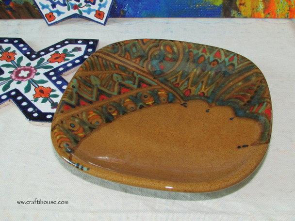 Luxury Handcrafted Pottery Appetizer Plate - Serving Premium Design Showcase