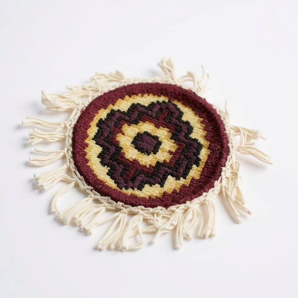 Carpet Tea Coasters & 7-10 Cm | Handcrafted Carpet Tea Mat & Table Decor - Luxury Handcrafted Art Craftihouse Dubai