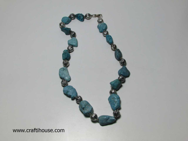 Exclusive Blue  Coral Drops  stunning  necklace Fine Craftsmanship Detail
