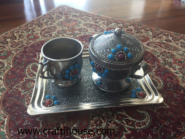 Exclusive Artisan Single Tea hand Ornamented Fine Craftsmanship Detail