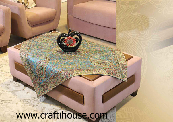 Artisan Artisan HANDWOVEN TABLECOVER silk wool High-Resolution Product Shot