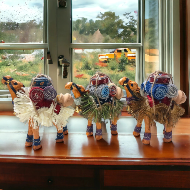 Handmade leather camel 15cm assorted design Dubai decorative souvenir gift