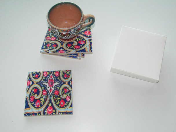Ceramic Tea Coaster A | Artisan Home Decor | Unique Middle Eastern Piece - Luxury Handcrafted Art Craftihouse Dubai