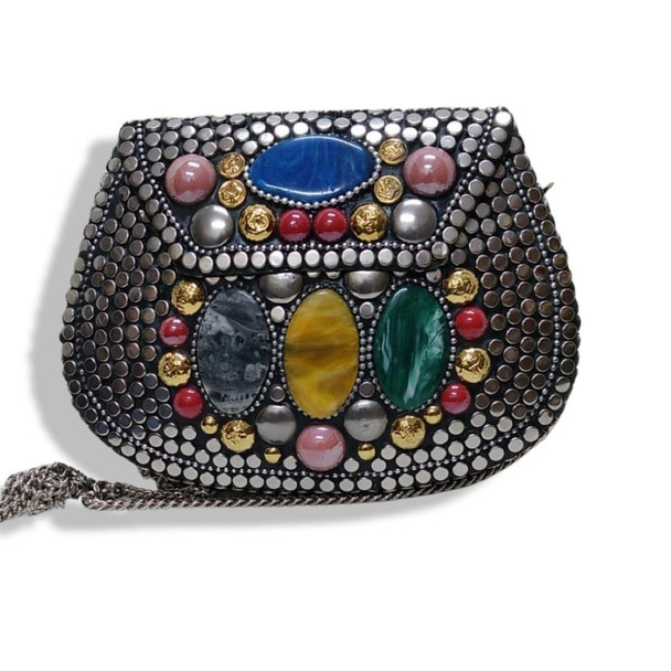 metal clutch bag