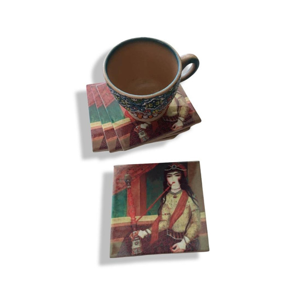 Qajar Lady Ceramic Tea | Premium Handcrafted Memento | High-end Gift - Luxury Handcrafted Art Craftihouse Dubai