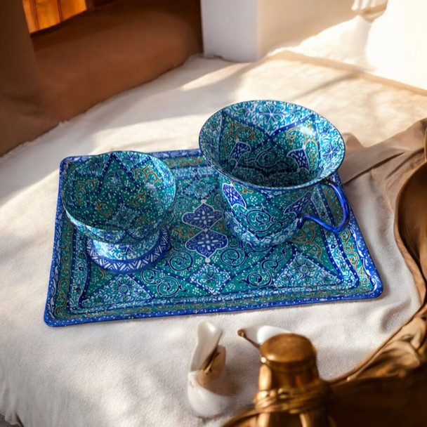 Minakari Copper Coffee Set
