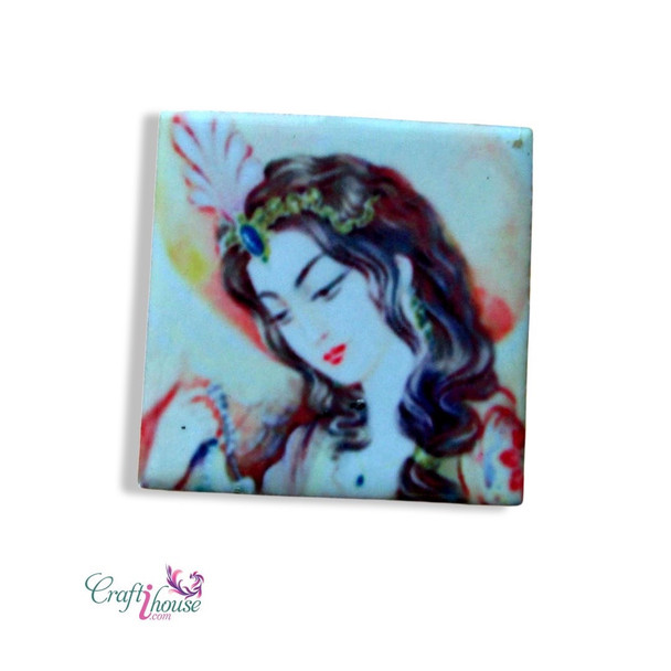 Magnet Fridge Magnets Tile Pattern | Sophisticated Handcrafted Pottery | Elegant Home Accent - Luxury Handcrafted Art Craftihouse Dubai