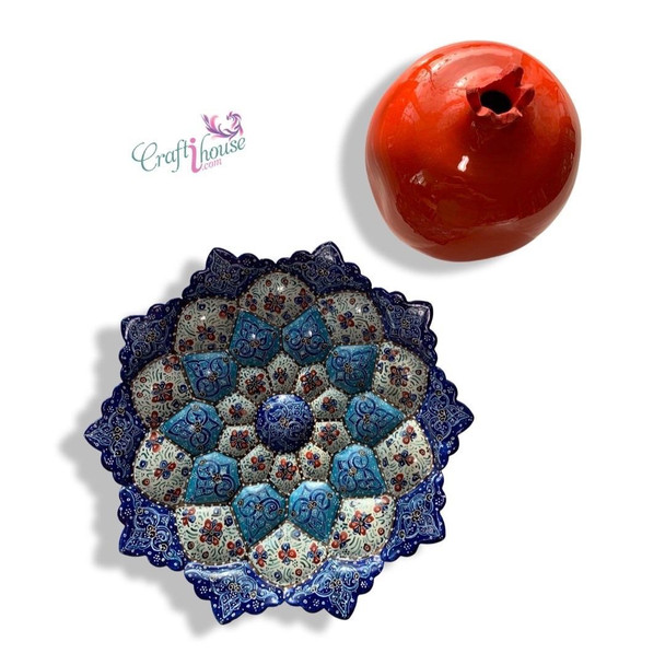 Stunning Enamel Plate 20 cm , wall hanging copper plate , birthday’s gift