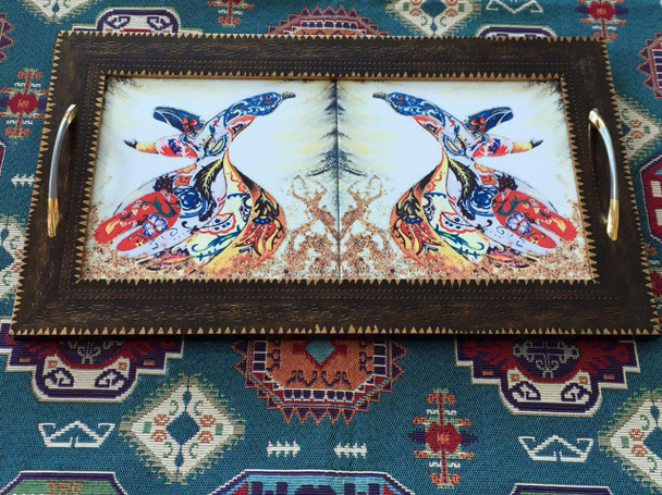 Samaa Dance Tray | Artisan Inlaid Wooden Tray | Luxury Heritage Decor - Luxury Handcrafted Art Craftihouse Dubai