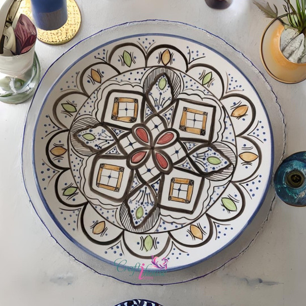 Luxury Handcrafted Painted Ceramic Plate Premium Design Showcase