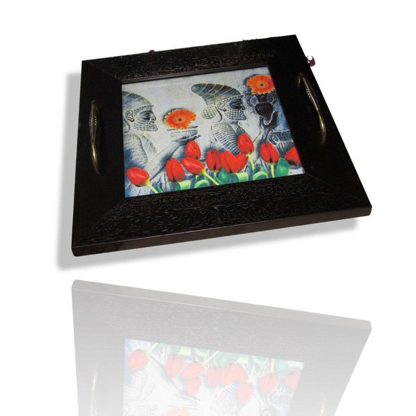 Nouroz Ceramic Tea Serving Tray | Sophisticated Handcrafted Pottery | Elegant Home Accent - Luxury Handcrafted Art Craftihouse Dubai
