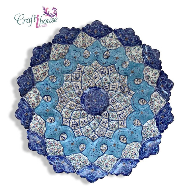 Luxury Minakari Plate 30 Cm Premium Design Showcase