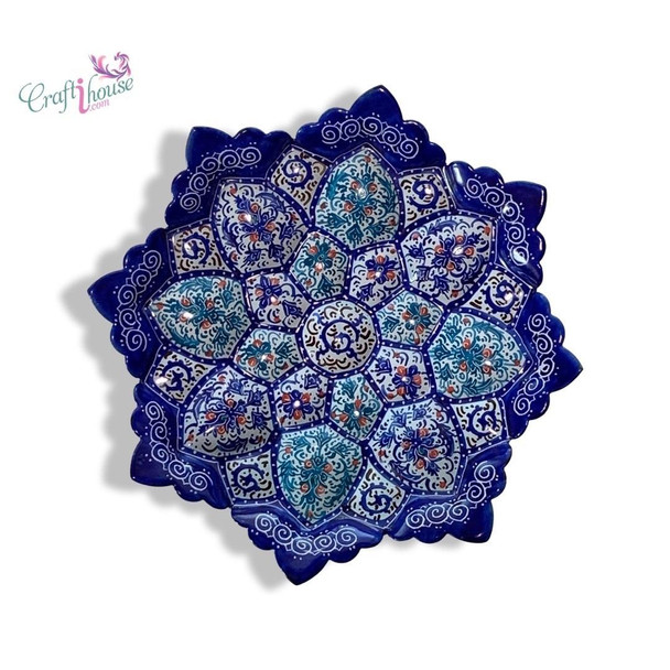 Minakari Hand Painted Copper Plate | Luxury Heritage Gift & Cultural Souvenir - Luxury Handcrafted Art Craftihouse Dubai