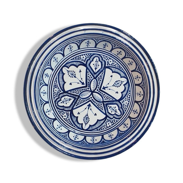 Luxury Handcrafted Hand Painted Blue Pattern Moroccan Premium Design Showcase