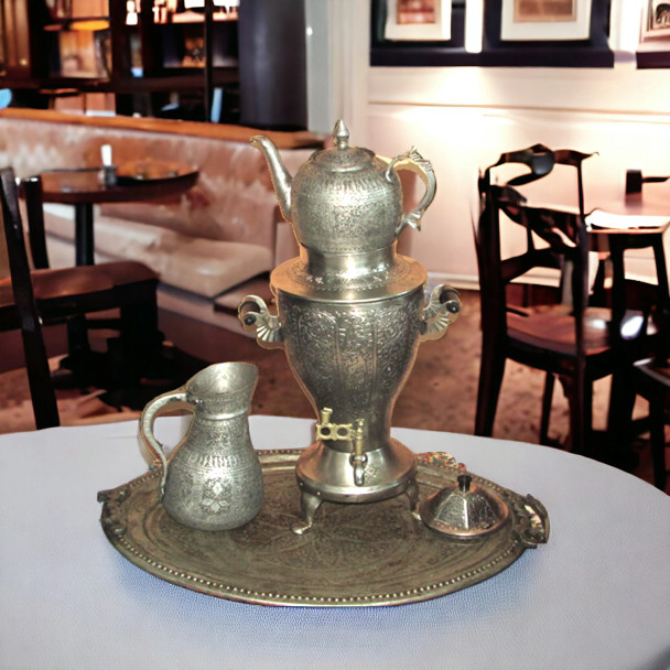 Artisan Uae Antique Inspired Samavar Heritage High-Resolution Product Shot