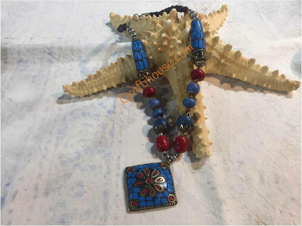 Luxury Handmade  beaded necklace ,Made from Nepali beads and Tibetan findings Premium Design Showcase